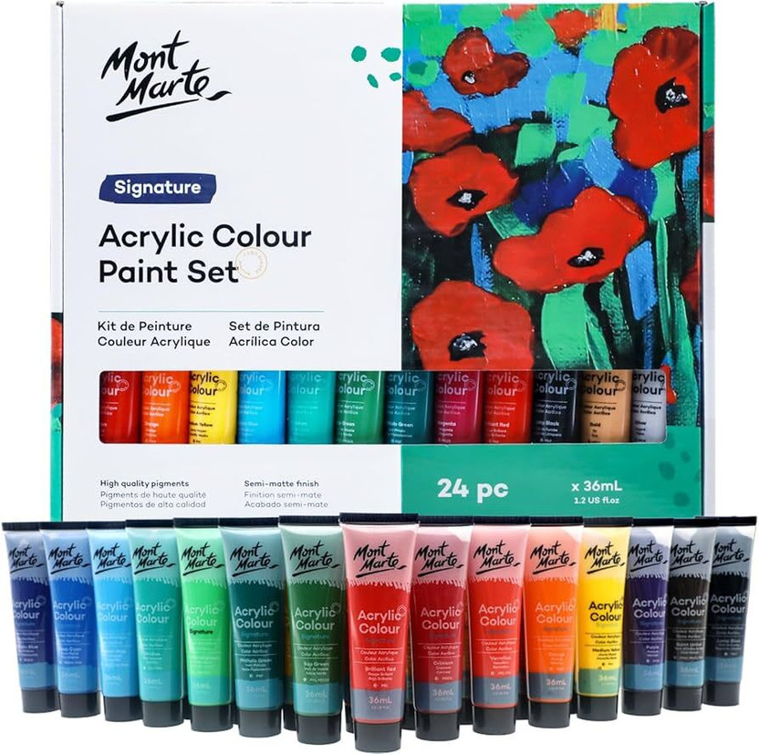 Venti Mont Marte Acrylic Colour Paint Set Signature 24pc x 36ml(Set of 24, Multicolor)
