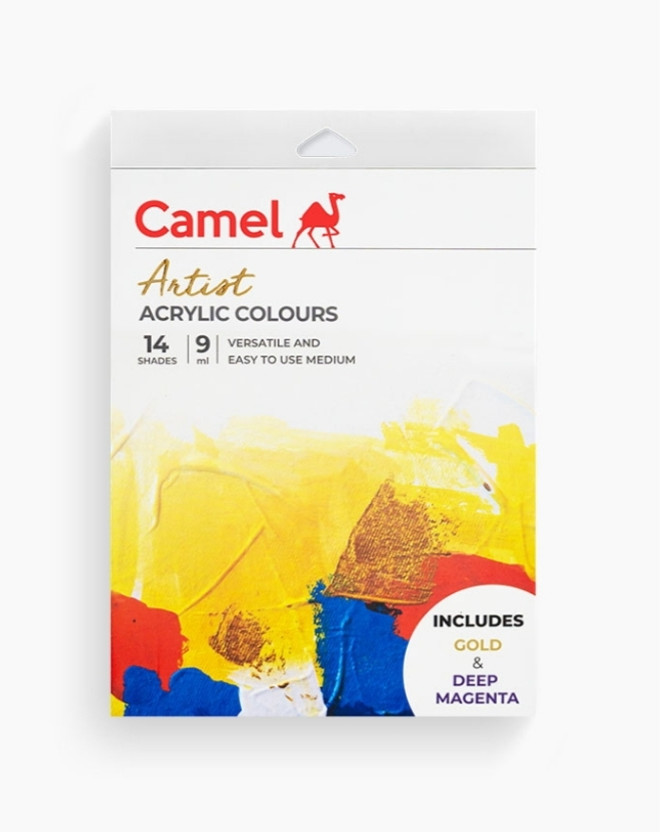 Camlin Kokuyo Artist Acrylic colours (9 ml) Tube(Set of 14, Multicolor)