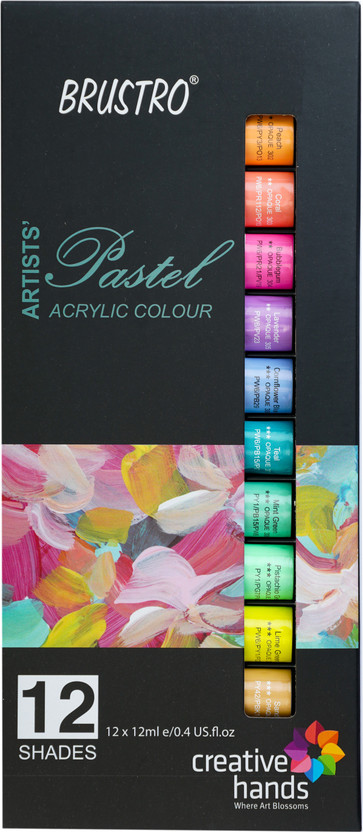 BRuSTRO BRuSTRO Artists ’ Acrylic Pastel Colour Set of 12 Colours X 12ML Tubes(Set of 1, Multicolor) - Flipkart Deal