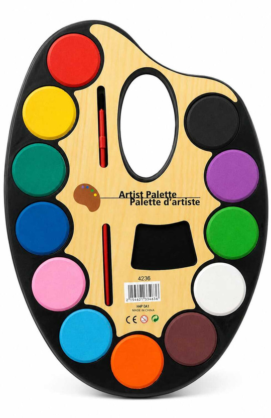 shriii “AquaArt 12 Color Water Paint Set with Brush Kit | Non-Toxic Drawing Kit”(Set of 12, Multicolor)