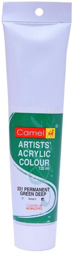 Camlin Artist Acrylic Color 120ml Tube(Set of 1, 331 Permanent Green Deep)