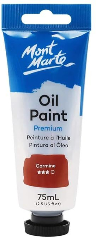 HAKIM'S Premium Oil Paint 75ml(Set of 1, Carmine)
