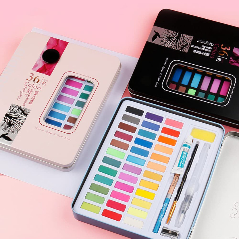 Adoere Keep Smiling Pigment School Painting Drawing Art Supplies(Set of 36, Multicolor)