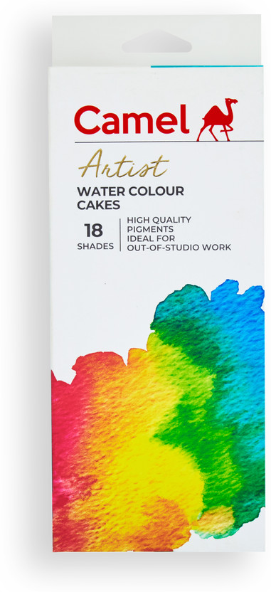 Camel Artist Water Colour Cakes - 18 Shades(Set of 19, Multicolor)