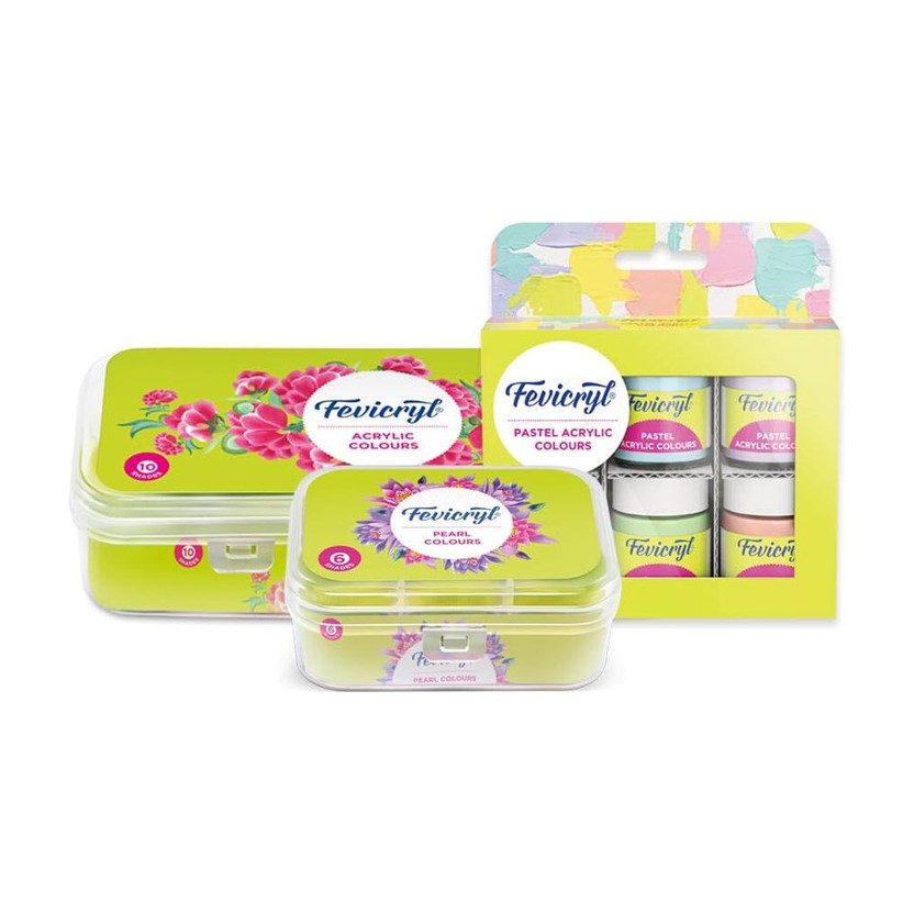 Fevicryl Fevicryl Acrylic Artist Painting Color Combo Set(Sunflower+Pearl+Pastel)(Set of 3, Multicolor) - Flipkart Deal