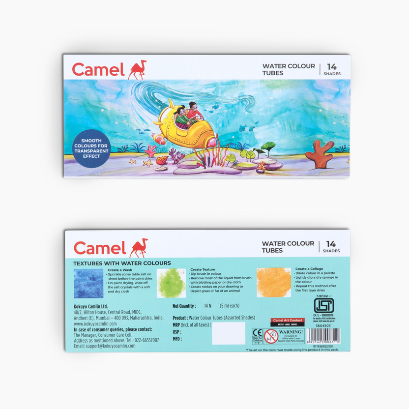 Camel Student Water Colour Tubes - 14 Shades(Set of 14, Multicolor)