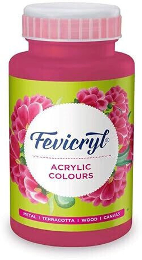Fevicryl Acrylic Colour 500 ml Paint, DIY Art & Craft(Set of 1, Neon Pink)