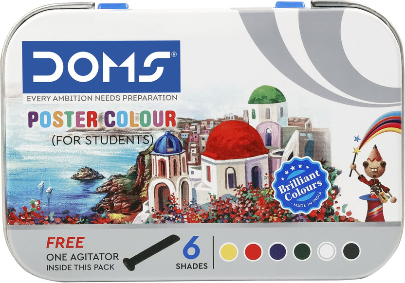DOMS Poster Colours 6 Shades(Set of 1, Multicolor)