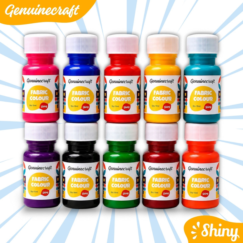 Genuinecraft Genuinecraft Fabric Colour kit | DIY paint,Rich Pigment | Permanent solution & Quick Dry(Set of 10, Multicolored GC-FC10) - Flipkart Deal