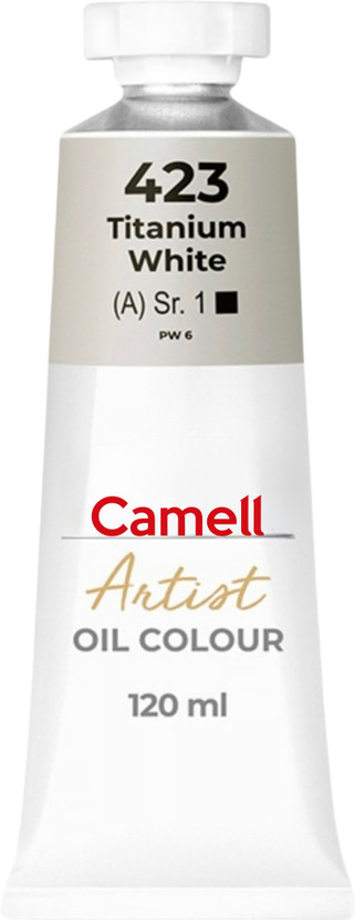 Artelefant Camell Artist Oil Colour Paint, Titanium White, 120ml, 423(Set of 1, White)