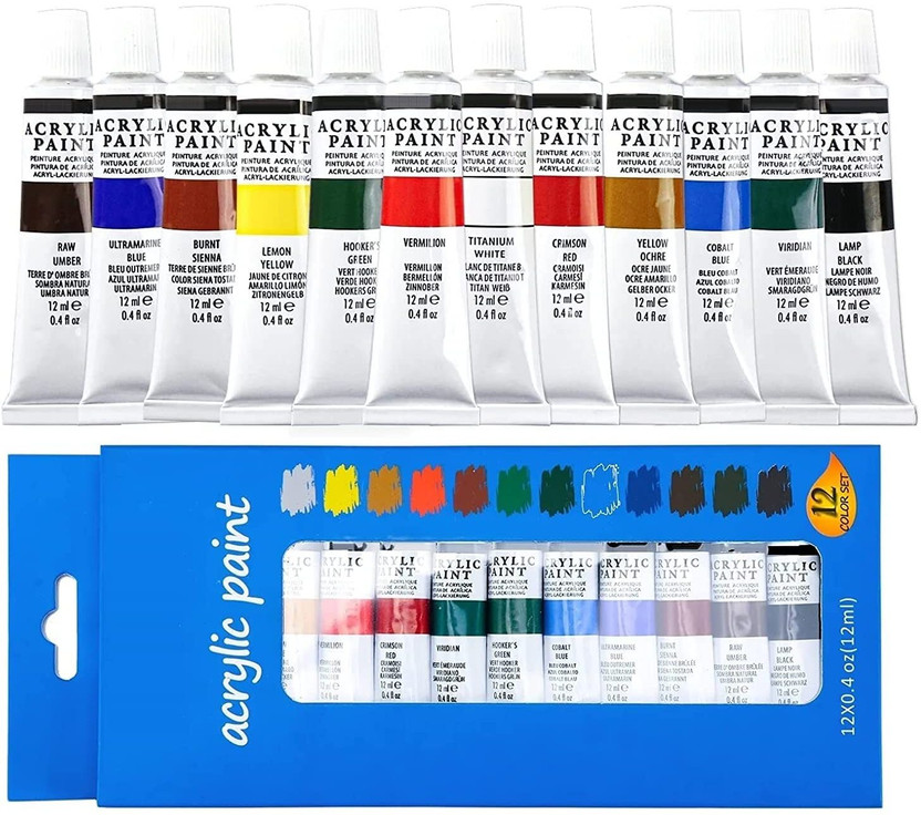 BOLVIXA BOLVIXA 12 ACRYLIC TUBE(Set of 12, Multicolor) - Flipkart Deal
