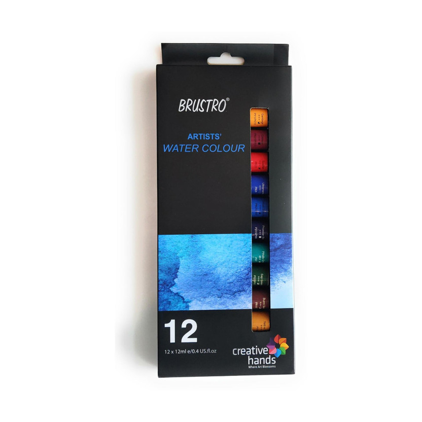 BRuSTRO Artists’ Watercolour Set of 12 Colours X 12ML Tubes(Set of 1, Multicolor)