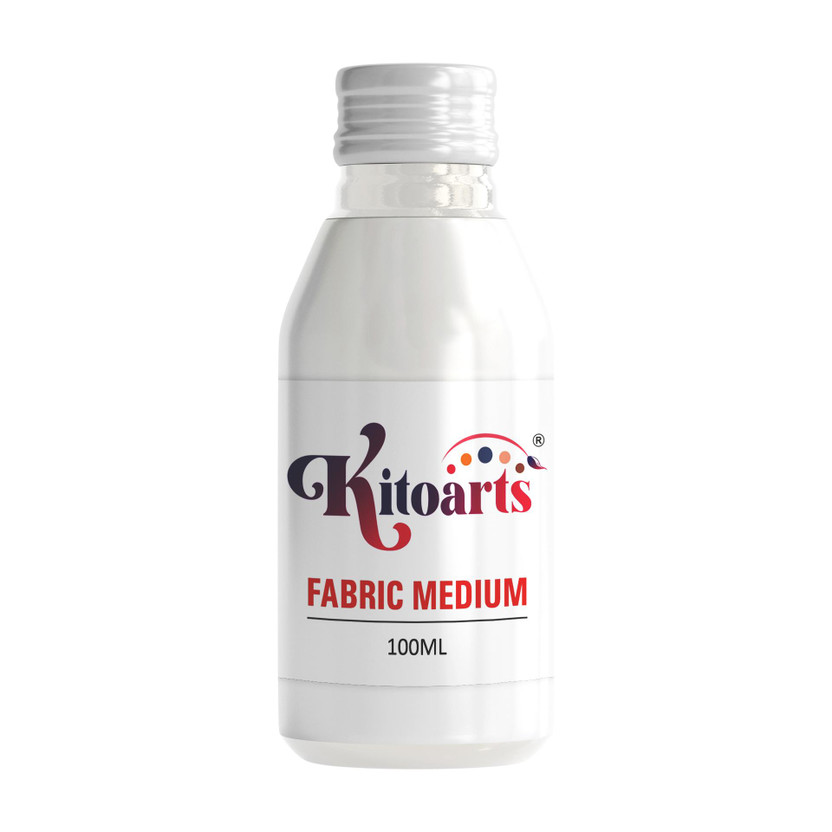 Kitoarts Fabric Medium For Clothes,Varnish for Acrylic Painting, Fabric Paints(Set of 1, White)