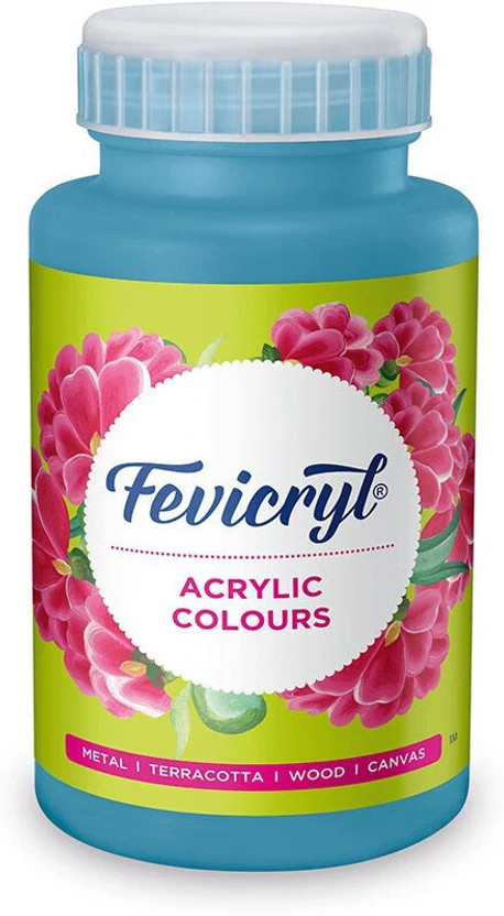 Fevicryl Acrylic Colour (500 Ml) Sky Blue(Set of 1, Sky Blue)