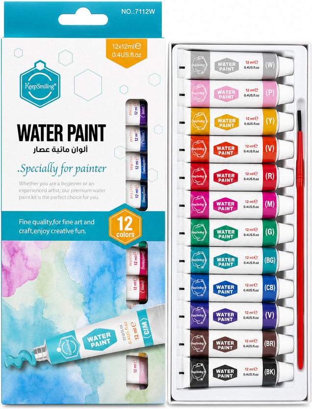 Adoere Water Color Set 12ml Tubes 12 Colors for Drawing & Painting(Set of 12, Multicolor)