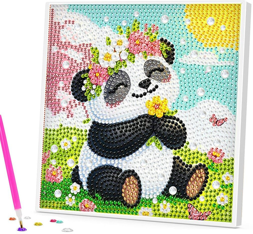 TREXEE TREXEE 5D Diamond Painting Kits for Adults Kid Beginners, Panda Diamond Art Canvas 7 inch x 7 inch Painting(Without Frame) - Flipkart Deal