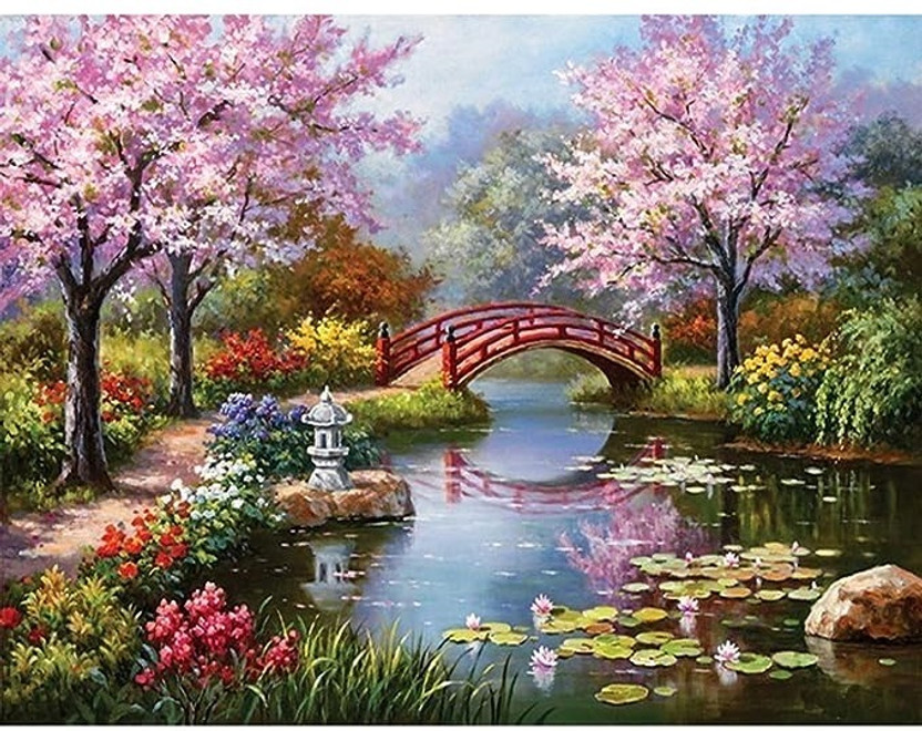 TREXEE 5D Diamond Painting Kit Diy Painting by Number Kits for Adults & Kids Canvas 16 inch x 12 inch Painting(Without Frame)