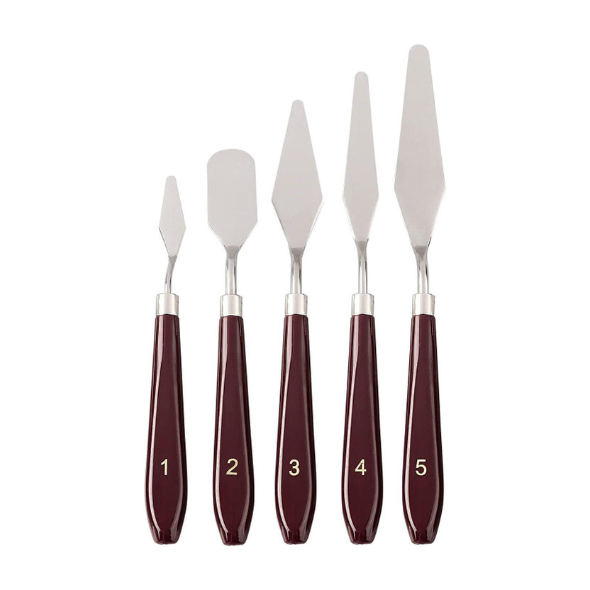 FRKB FRKB Painting Palette Knife Set| Set of 5pc 0 Paint Wells Palettes(Set of 5, Beige) - Flipkart Deal