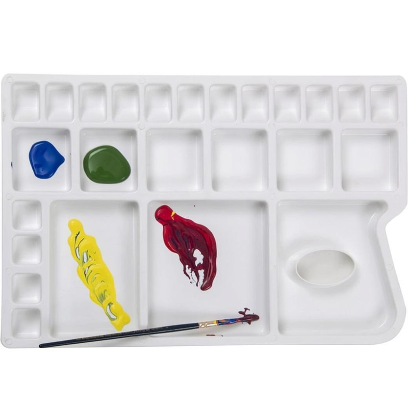 isomars isomars Plastic 25 Paint Wells Palettes(Set of 1, White) - Flipkart Deal