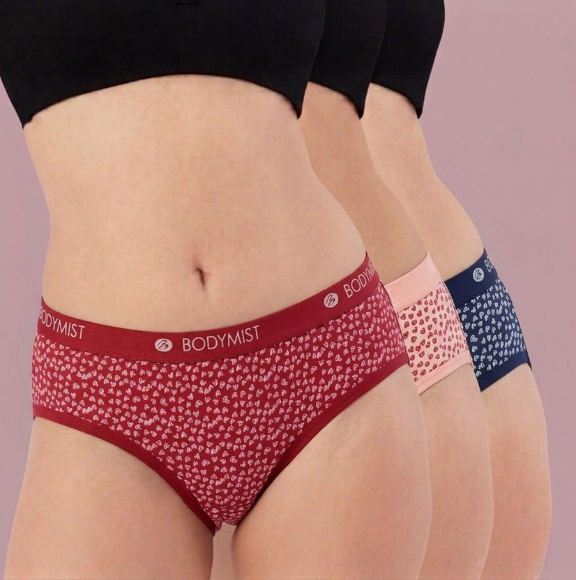 Bodymist Women Hipster Red, Blue Panty