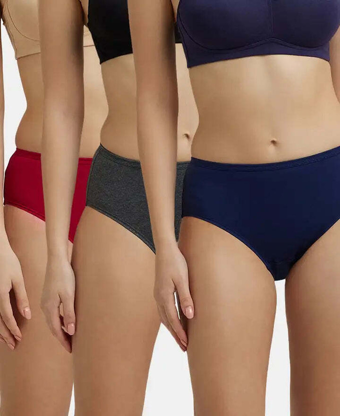 JOCKEY 1406 High Coverage Super Combed Cotton Women Hipster Multicolor Panty