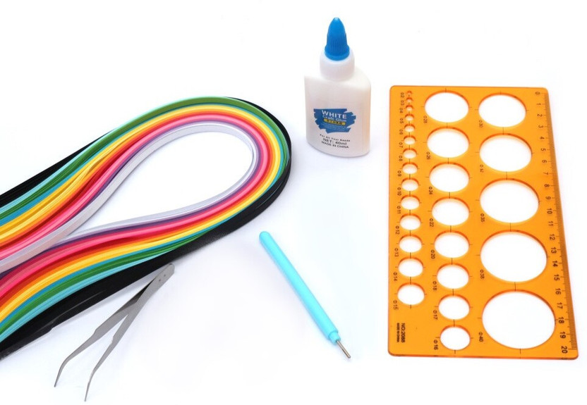 Kavid Complete QuillingKit with 120 Paper Strips & Tools for DIY Crafts & Card Making Parchment Craft Kit