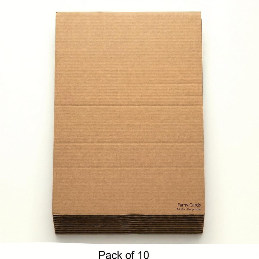 Famy Famy A4 Size Corrugated Cardboard Sheets | Kids Craft Activity | DIY | Pack of 10 - Flipkart Deal