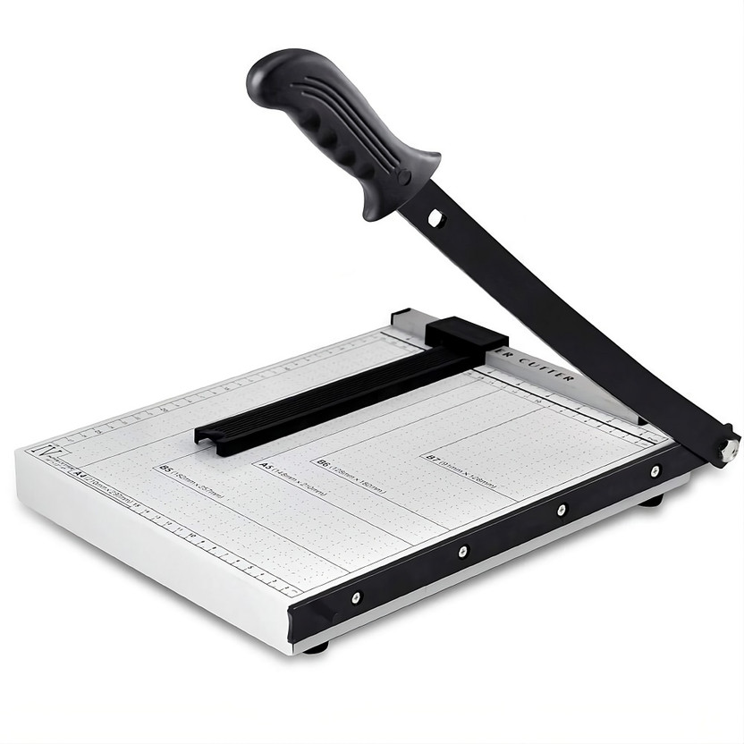 RODEX RODEX 12-Inch Heavy Duty A4 Paper Cutter – Steel Trimmer for A4, B5, A5, B6, B7 Metal Grip Guillotine Paper Cutter(Set Of 1, White) - Flipkart Deal