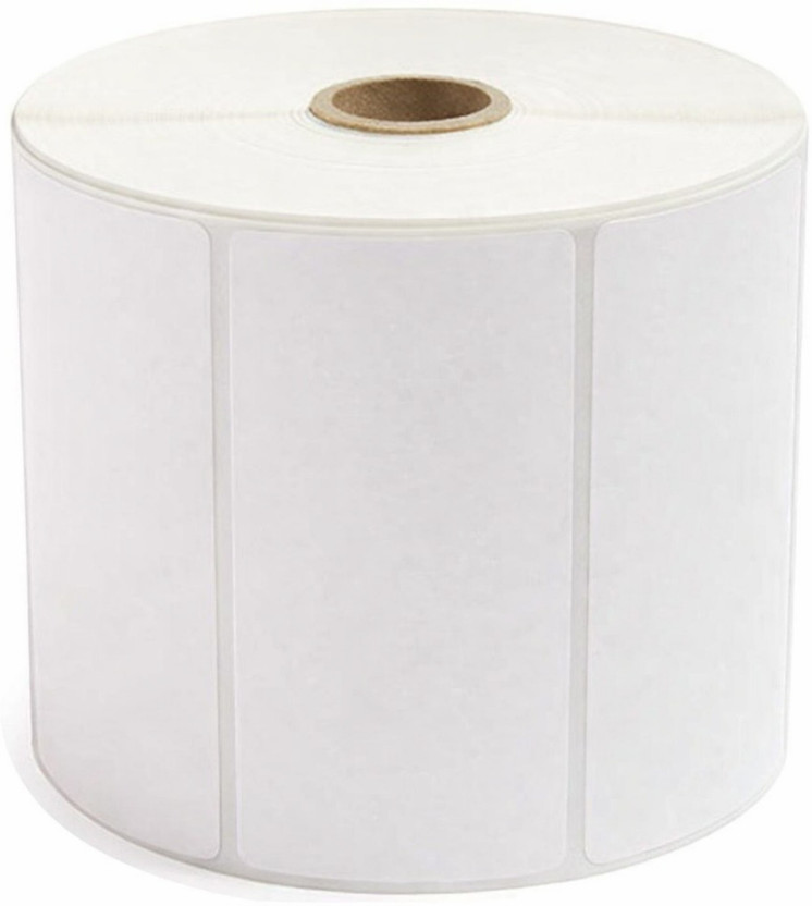 sahjanand enterprise 75mm x 50mm Barcode Label Roll Thermal Sticker Labels |White|Pack of 1 Acrylic Adhesive Paper Label(White)
