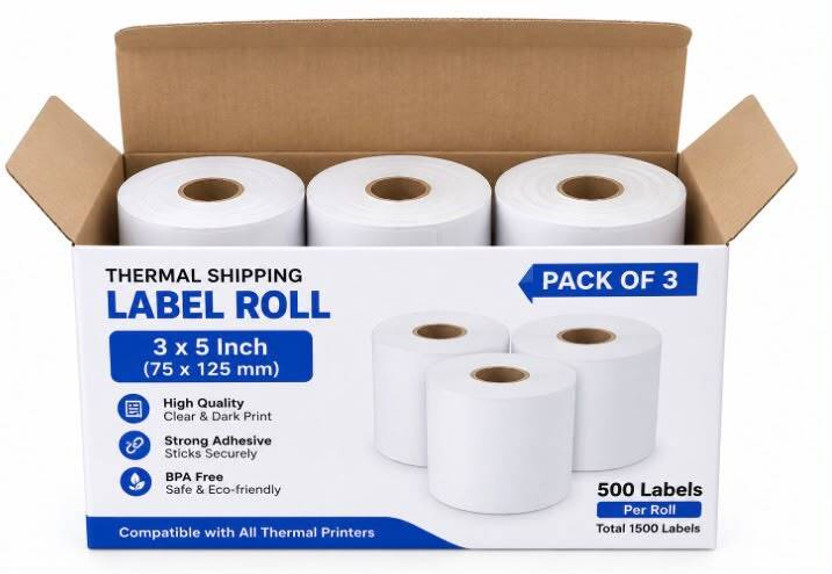 SSTLABEL SSTLABEL LABEL ROLL 3*5 P3 PERMANENT Paper Label(White) - Flipkart Deal