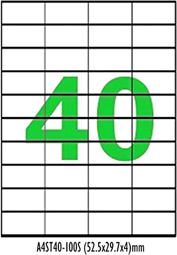 MAJESTIC BASKET Self Adhesive A4 Paper Labels For Laser, Deskjet Etc