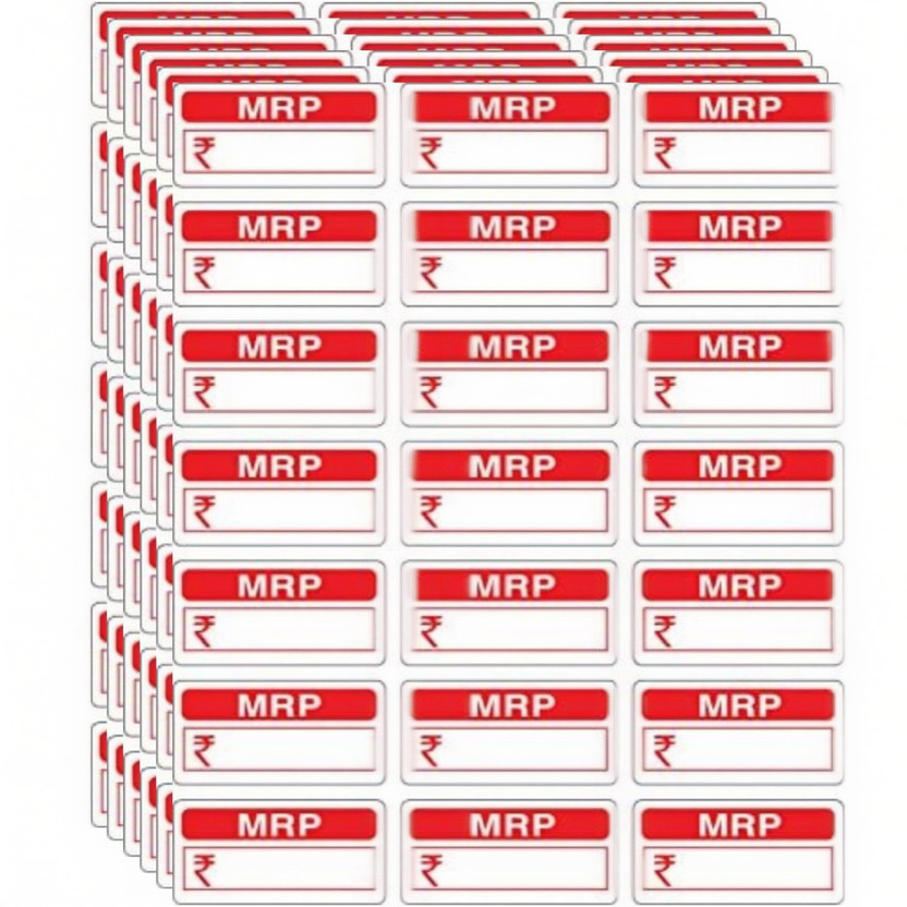 Shri R K MRP Self Adhesive 800 Stickers Self Adhesive Paper Label(Red)