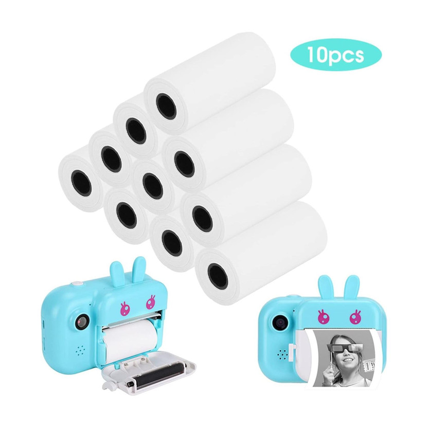 Zuigo KIDS Camera Thermal Paper Rolls Photo Printer Refill Paper Roll Pack of 10 ROLL- Photo Printer Refill Paper, Pack of 10 Paper Label(White)