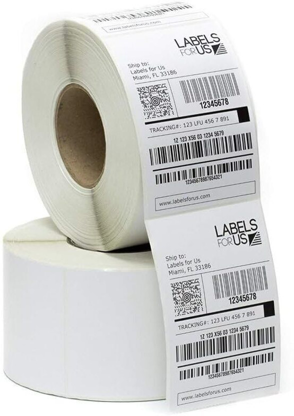 Yuvi PACK OF 2 SHIPPING LABEL SELF ADHESIVE DIIRECT THERMAL Paper Label(White)