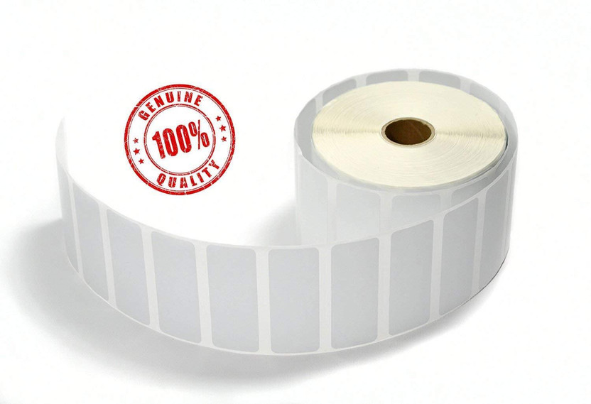 BlackDreams Paper Label Stickers Chromo Barcode Stickers-50x25mm,2000 Labels Roll) (Ribbon Required for Printing) Paper Label(White)