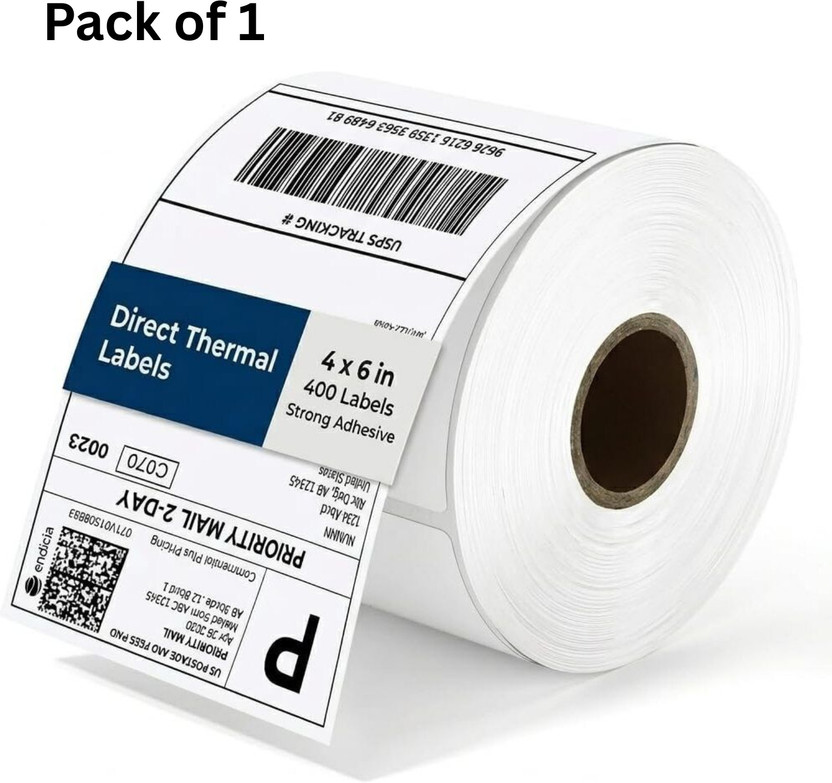AKESHAVAM AKESHAVAM Thermal Shipping Sticker Roll 4x6 Inch Self Adhesive Labels Self-adhesive Coating Paper Label(White) - Flipkart Deal