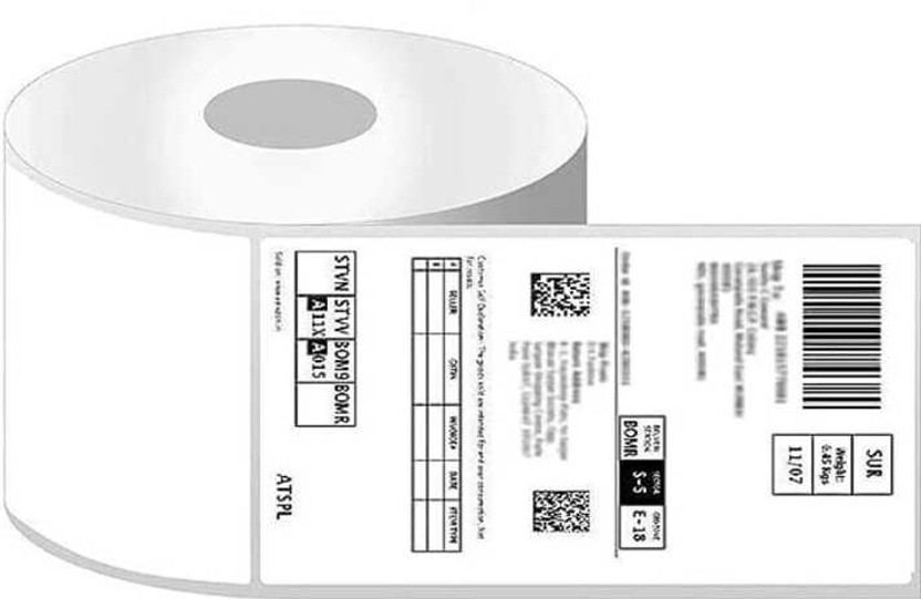 DIVIJA 4*6 Direct Tharmal Shipping 400 Labels Printer Sticker Roll (White, 4*6) 4*6 Direct Tharmal Shipping 400 Labels Printer Sticker Roll (White, 4*6) Paper Label(White)
