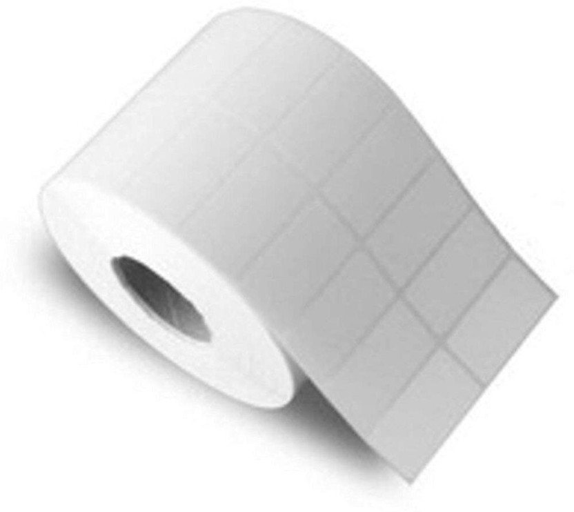 BlackDreams Paper Label Stickers Barcode Labels Sticker 2UP 50x25MM (2"x1") Self Adhesive, 4000 Labels per Roll Paper Label(White)