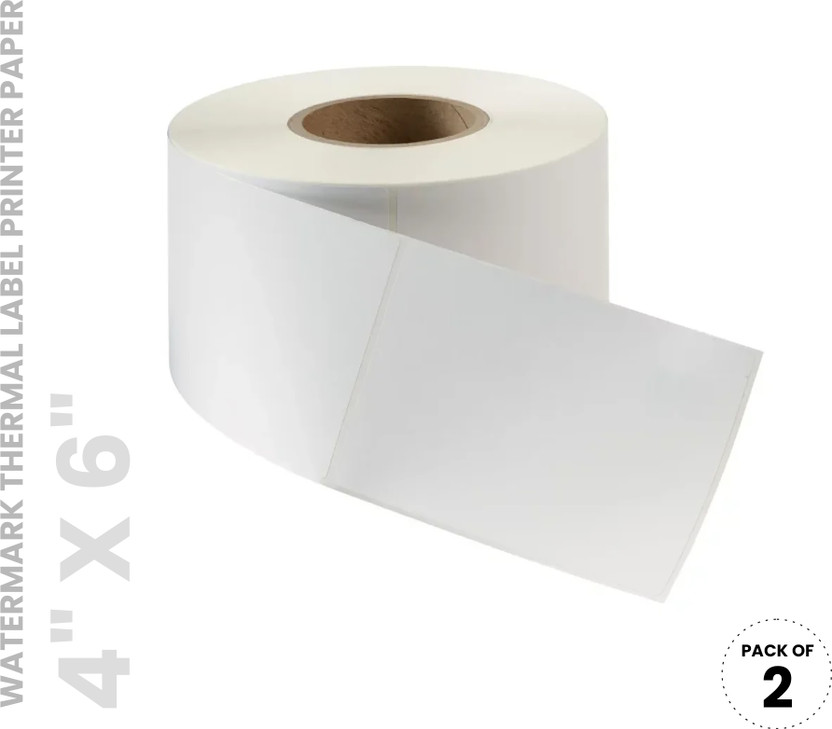 MEEDAS MEEDAS Thermal Shipping Label Roll 4x6 Inch, 400 Labels per Roll – Pack of 2 Permanent Self-Adhesive Paper Label(White) - Flipkart Deal