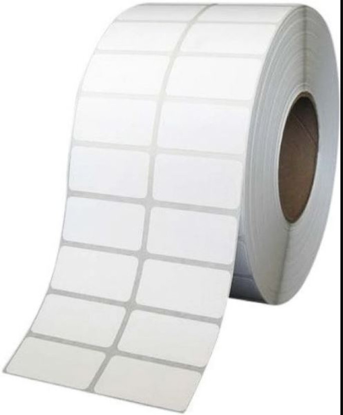 SonamBarcode 50x25mmX2UP(4000PCS) Thermal Transfer Barcode Label | Ribbon Required Self Adhesive Paper Label(White)