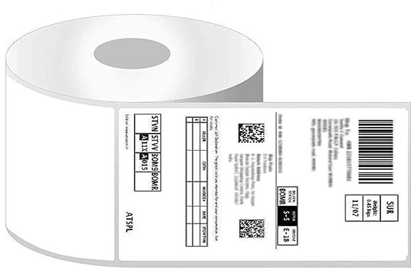 FASHION EXPLORERS Direct Thermal Shipping Labels Roll – 4x6 Inch (400 Labels) Direct Thermal Shipping 400 Labels Printer Sticker Roll (White, 4"x 6" ) Pack 1 Paper Label(White)