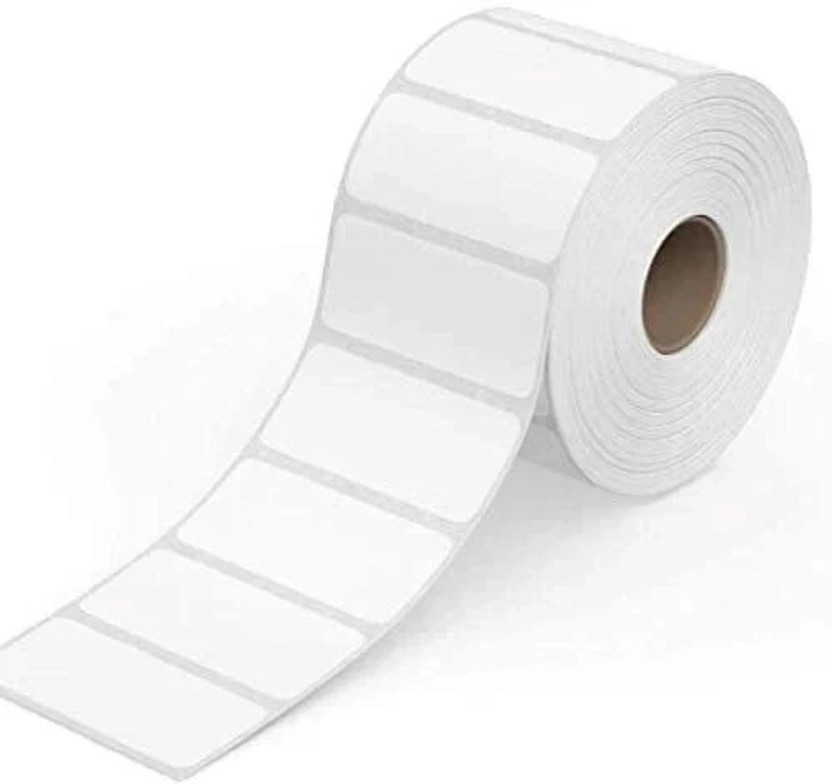BDOUBLEU 50x25mm Direct Thermal Barcode Label Sticker, 2x1 inches-1000 Labels Per Roll White Self Adhesive Sticker for Barcoding Paper Label(White)