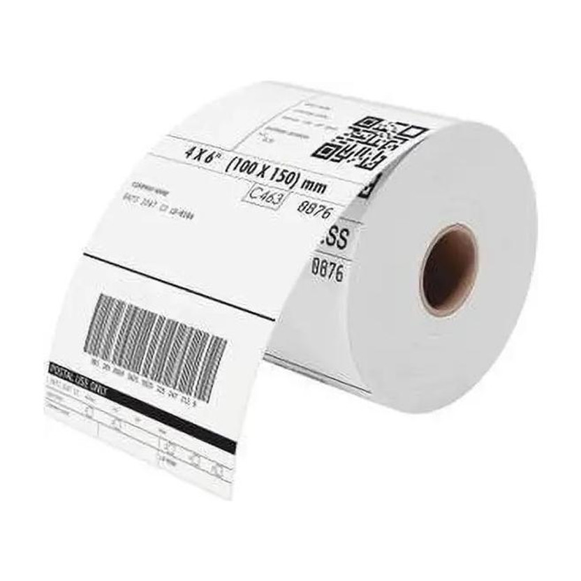 JeemDaal 4x6 Direct Thermal Barcode Shipping Label/Stickers Roll, Permanent Adhesive SELF ADHESIVE Paper Label(White)