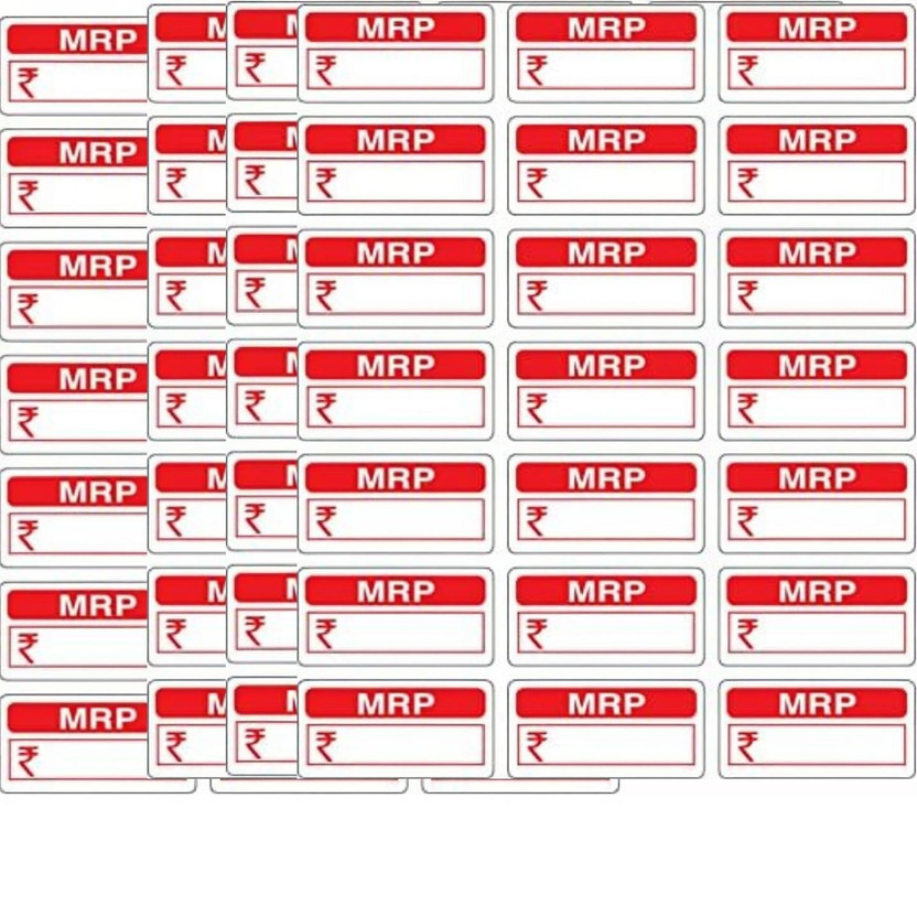 Shri R K MRP Self Adhesive 1000 Sticker Self Adhesive Self Adhesive Paper Label(Red)