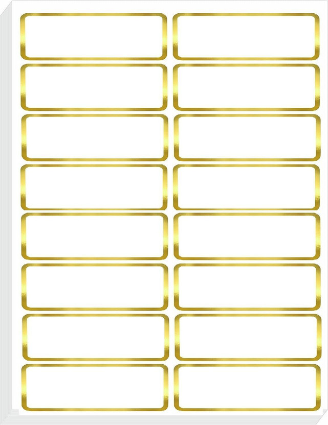 True-Ally True-Ally Name Tag, Writable Stickers with Metallic Gold Border for various uses-200pcs Permanent Adhesive Paper Label(Golden, White) - Flipkart Deal