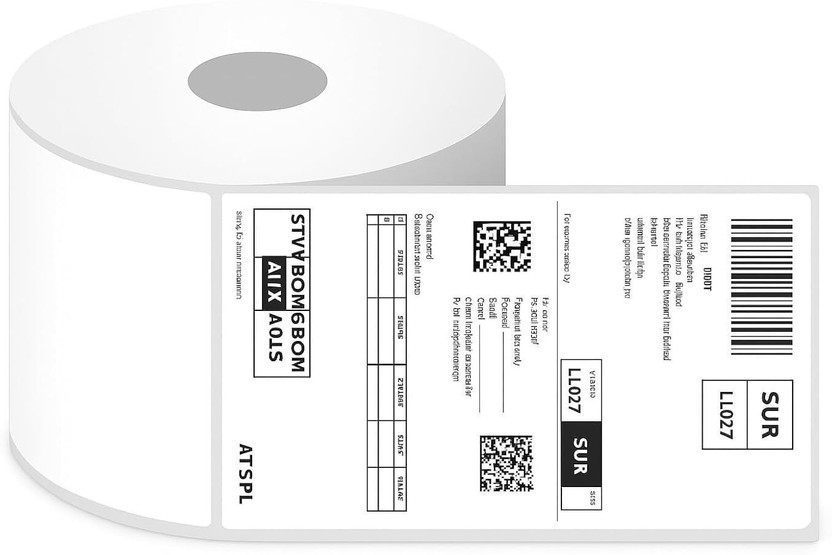 NEWDRU ThermalRoll-4x6-400 Self Adhesive Paper Label(White)