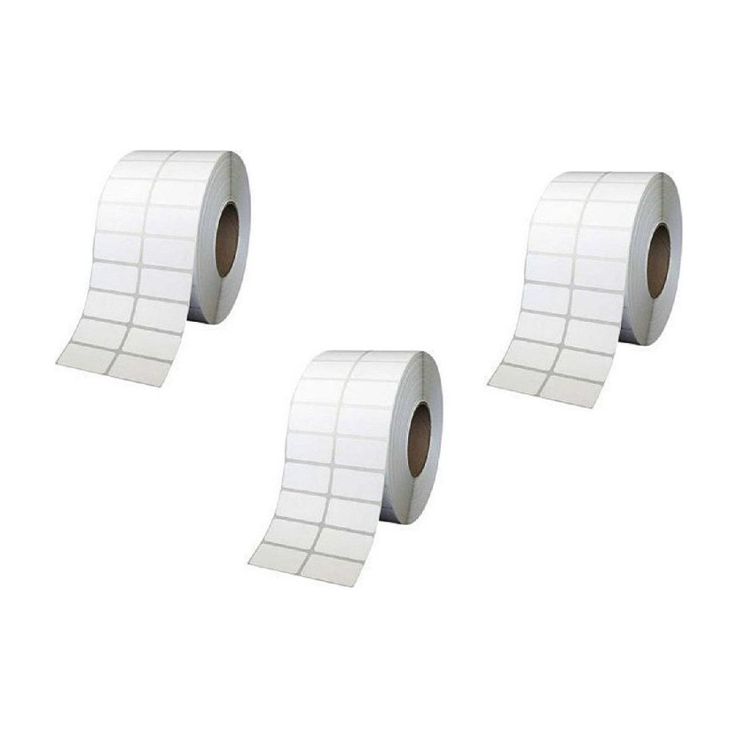 youlogic 40 mm X 20 mm, (White) CHROMO Barcode Labels, Set of 3 Roll, 4000 Labels In Roll,Need Carbon Ribbon, Labels/Roll for Desktop Printer TSC, Zebra, Citzen, WEP, Datamax, Thosiba, Sato etc. ) ,Paper Label Stickers,2’’up (Smooth White) cr Paper Label(White)