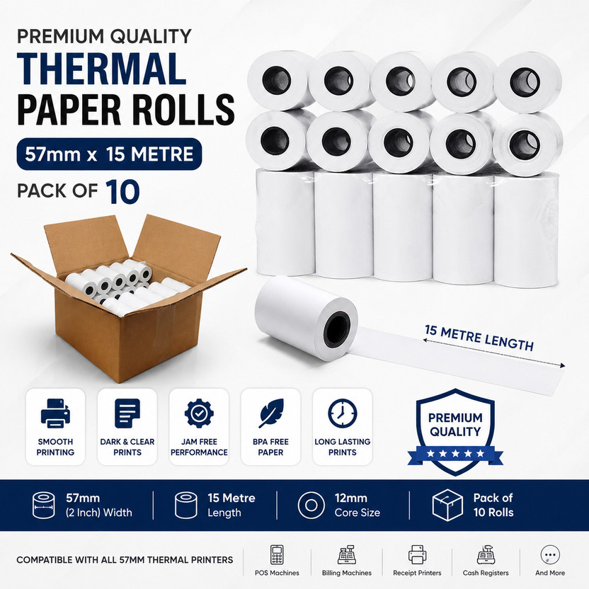 JAXZ JAXZ Barcode Label Roll for Courier & Shipping Pack of 10 No Paper Label(White) - Flipkart Deal