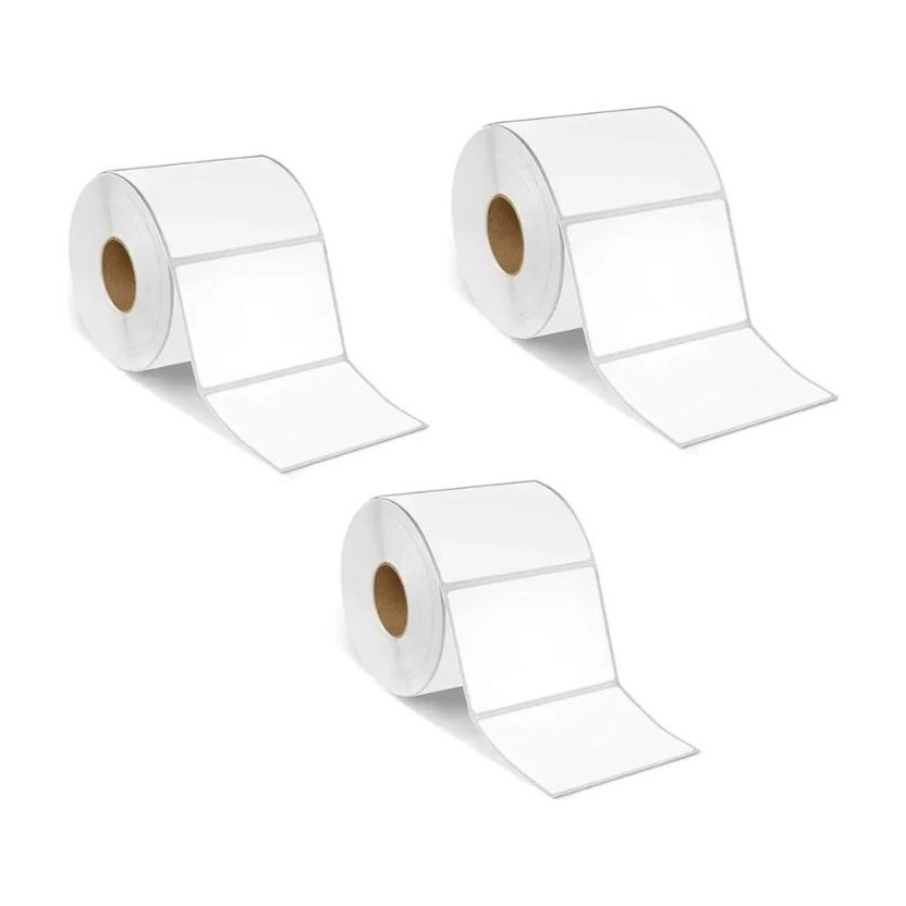 chahattraders 100 mm by 50 mm Barcode Roll-Pack of 3/Ribbon Required for printing Self- adhesive Paper Label(White)