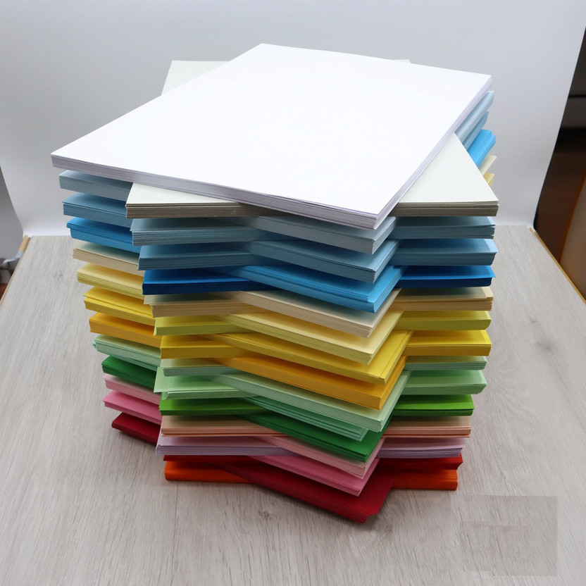SHARMA BUSINESS A4 Size Mix Color Sheets For Project Art and Craft Card Making Etc Set of 20 Plain A4 180 gsm A4 paper(Set of 100, Multicolor)